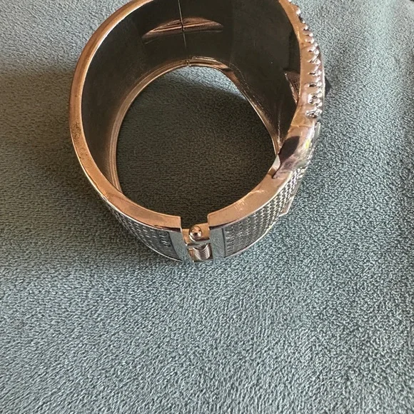 Silver Chunky Cuff Bracelet Owl Park Lane - Picture 6 of 8